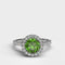 Single Halo 1.95ct Round Cut Emerald Engagement Ring - 06GG60E